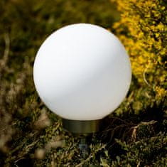 Polux 2x Solárne Záhradné LED Svietidlo Guľa 15cm do zem 3500K + RGB