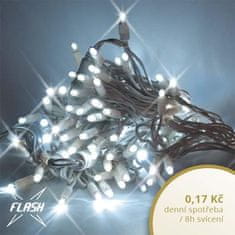 DecoLED DecoLED LED svetelná reťaz - FLASH, 20m, ľadovo biela, 120 diód