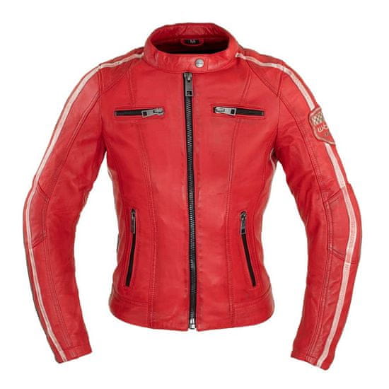 W-TEC Dámska kožená bunda Umana Farba červená, Veľkosť L
