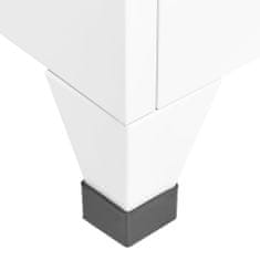 Vidaxl Uzamykacia skriňa biela 38x45x180 cm oceľová