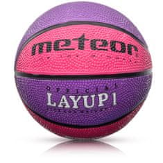 Basketbalová lopta LAYUP veľ.1 ružovo-fialová D-384