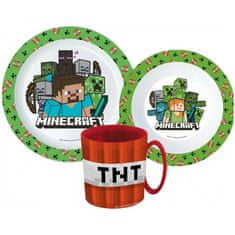 Stor Sada plastového riadu Minecraft s červeným hrnčekom TNT