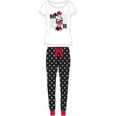 E plus M Dámske pyžamo Minnie Mouse s dlhými nohavicami XL čierna / biela