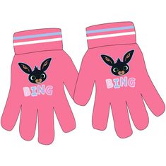 E plus M Dievčenské pletené prstové rukavice Zajačik Bing