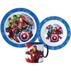 Stor Sada plastového riadu Avengers s hrnčekom