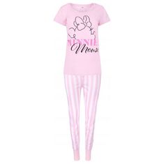 E plus M Dámske dlhé pyžamo Minnie Mouse - ružové