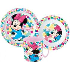 Stor Súprava plastového riadu Minnie Mouse s veľkým hrnčekom