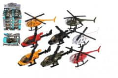 Teddies Vrtuľník/Helikoptéra kov/plast 10cm mix farieb