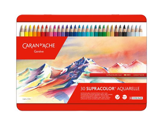 Caran´d Ache Akvarelové pastelky "Supracolor", 30 farieb, šesťhranné, 3888.330