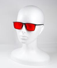 UVtech SLEEP-3R štýlové okuliare proti modrému a zelenému svetlu - červené 2628