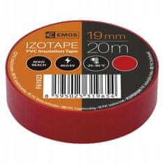 EMOS Izolačná páska na káble z PVC 20 m / 19 mm červená