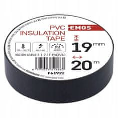 EMOS Izolačná páska na káble z PVC 20 m / 19 mm čierna