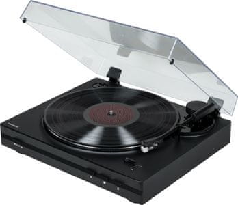 moderný gramofón project thomson TT350 plne automatický audio technica prenoska predzosilňovač rca tanier
