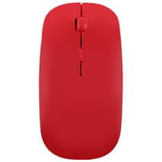 Northix 2,4 GHz bezdrôtová myš – super tenký dizajn – červená 