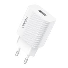 Vipfan Sieťová nabíjačka Vipfan E01, 1x USB, 2,4A + Lightning kábel (biela)