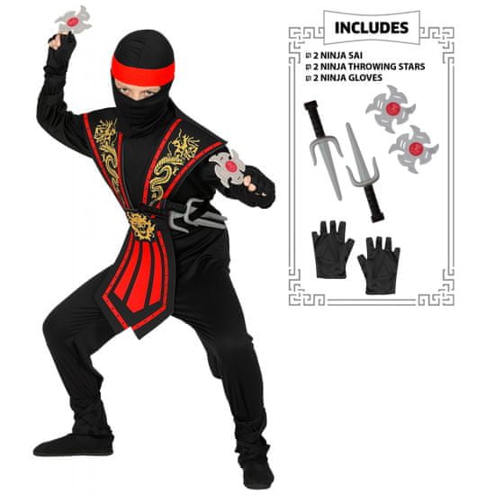 Widmann Karnevalový kostým Ninja Červená