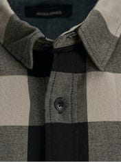 Jack&Jones Pánska košeľa JJEGINGHAM Slim Fit 12181602 Crockery (Veľkosť XL)