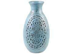 Beliani Dekoratívna váza modrá MEGARA