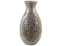 Beliani Dekoratívna váza sivá MEGARA