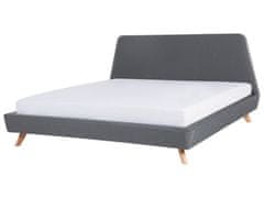 Beliani Čalúnená posteľ 180 x 200 cm sivá VIENNE
