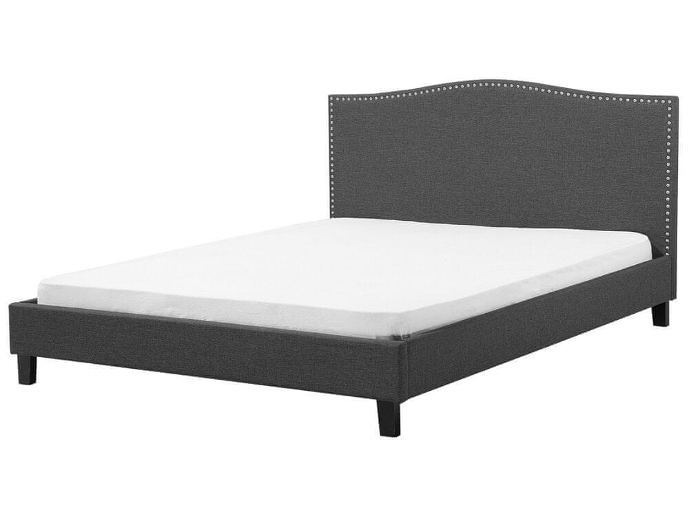 Beliani Čalúnená posteľ 180x200cm sivá MONTPELLIER