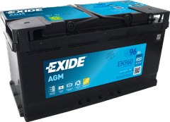 Exide AGM 96Ah Autobatéria Start-Stop 12V 850A EK960