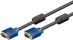 Goobay Full HD SVGA predlžovací kábel, pozlátený, 1.8 m, modro-čierny - VGA-M (15-pin) > VGA-F (15-pin); 93613
