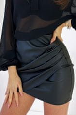 Ivon Dámska mini sukňa z ekokože Marisha čierna 36