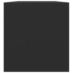 Vidaxl Box na vinylové platne čierny 71x34x36 cm drevotrieska