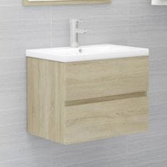 Vidaxl 2-dielna súprava kúpeľňového nábytku dub sonoma drevotrieska
