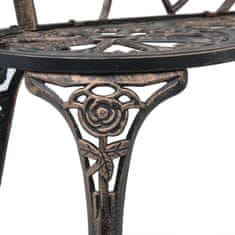 Petromila vidaXL Bistro lavička 100 cm, bronzová, odlievaný hliník