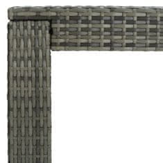 Petromila vidaXL Záhradný barový stolík sivý 140,5x60,5x110,5 cm polyratanový