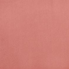 Vidaxl Sklápacie masážne kreslo ružové zamatové