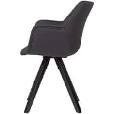 Bruxxi Jedálenská stolička Ronny (SET 2 ks), textil, čierna
