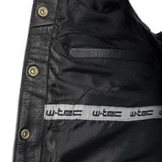 W-TEC Kožená moto vesta Rockridge Farba Black, Veľkosť 5XL