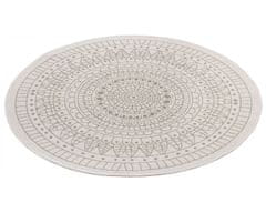 NORTHRUGS Kusový koberec Twin-Wendeteppiche 105475 Linen kruh – na von aj na doma 140x140 (priemer) kruh