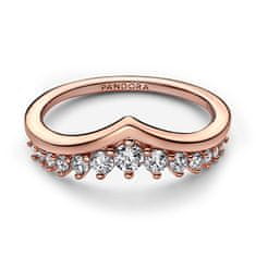 Pandora Trblietavý bronzový prsteň Rose Timeless 182320C01 (Obvod 56 mm)