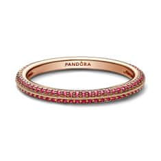 Pandora Trblietavý pozlátený prsteň Rose Me 189679C02 (Obvod 52 mm)