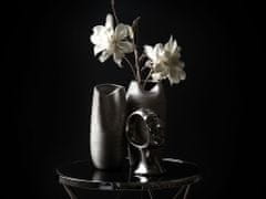Beliani Dekoratívna keramická váza strieborná APAMEA