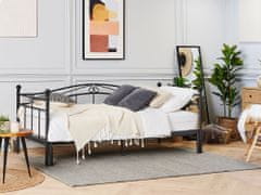 Beliani Kovová posteľ 80 x 200 cm čierna TULLE
