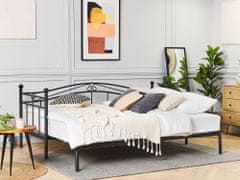 Beliani Kovová posteľ 90 x 200 cm čierna TULLE