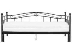 Beliani Kovová posteľ 90 x 200 cm čierna TULLE