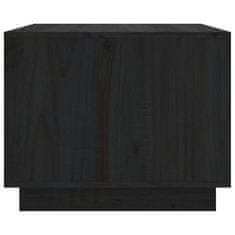 Vidaxl Konferenčný stolík čierny 80x50x40 cm borovicový masív