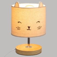 Atmosphera Detská nočná lampička s tienidlom mačka