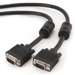 Gembird kábel VGA HD15 (M) na VGA HD15 (M) Premium, tienený, 2 x feritové jadrá, 5 m, čierny