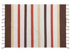 Beliani Bavlnený koberec 160 x 230 cm hnedá/béžová HISARLI