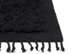 Beliani Bavlnený koberec 80 x 150 cm čierny BITLIS