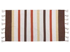 Beliani Bavlnený koberec 80 x 150 cm hnedá/béžová HISARLI