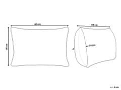 Beliani Bavlnený vankúš so strapcami 40 x 60 cm béžový CERINTHE