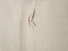 Beliani Bavlnený vankúš so strapcami 45 x 45 cm béžová/sivá ALOCASIA